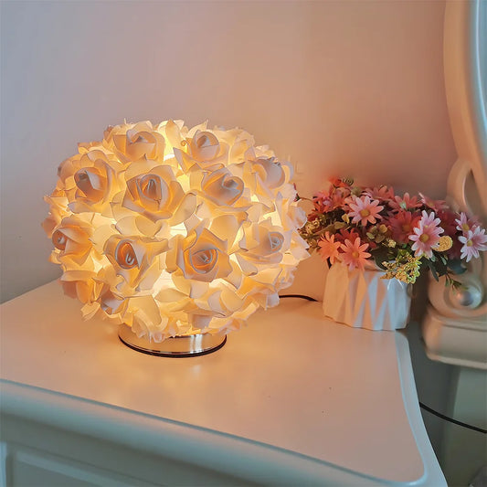 LED Table Lamp Rose Flower